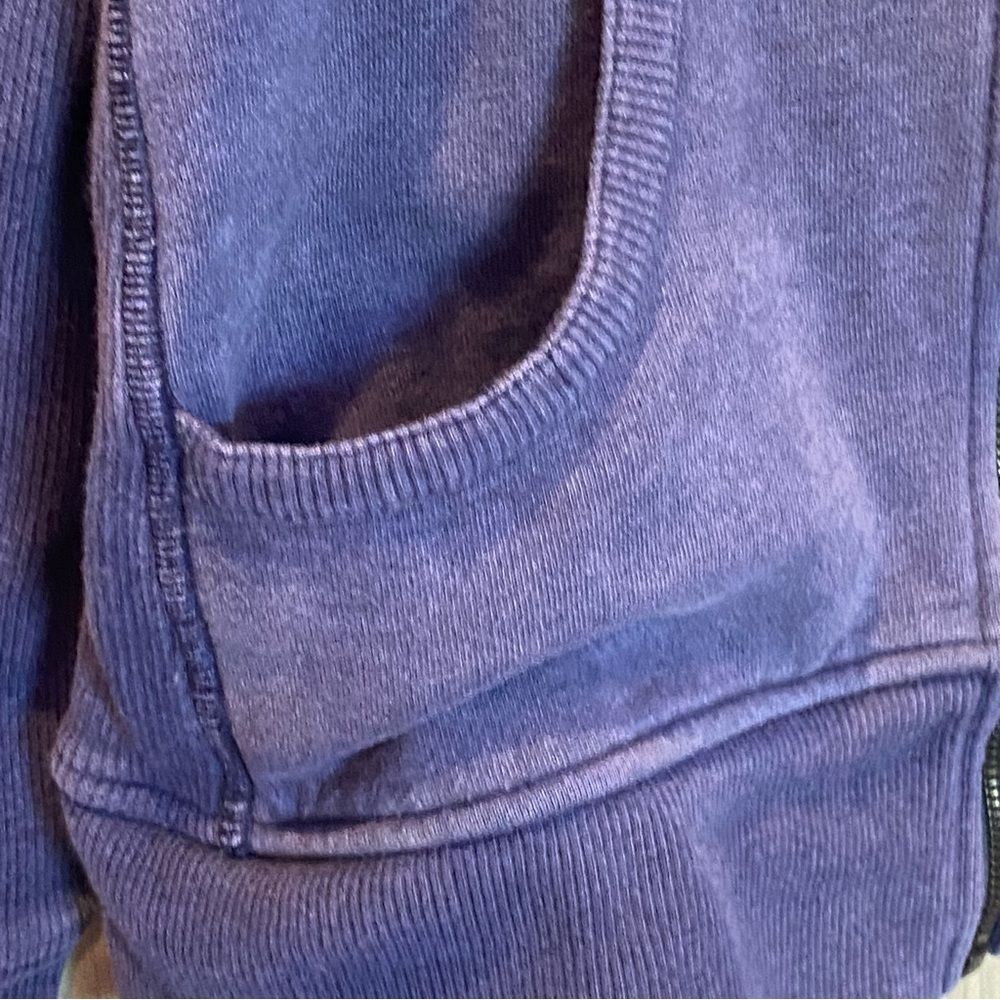 Lululemon Blue Hooded Cuddle Up Size 12 Scuba Zip Jacket - Picture 10 of 10